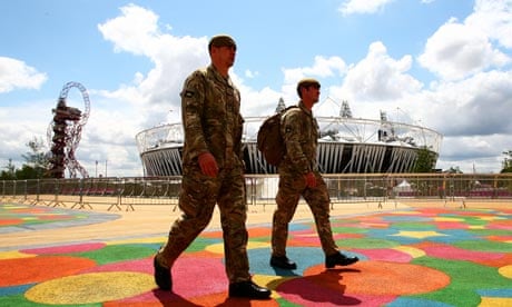 Soldiers at the Olympic Park following G4S recruitment failure