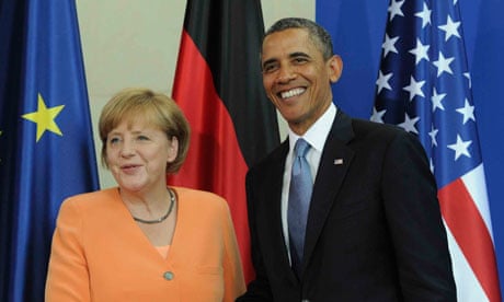 Angela Merkel and Barack Obama 