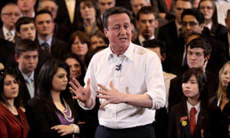 David Cameron Speaks At A Campaign Event In Bury