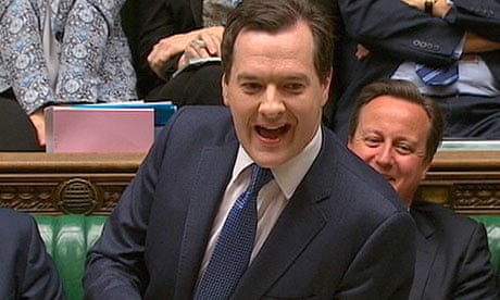 George Osborne unveiling a new round of cuts in the spending review