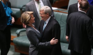 Prime Minister Kevin Rudd and Liberal Deputy Leader Julie Bishop. The Global Mail.