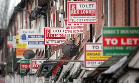 To Let signs along a street in Birmingham