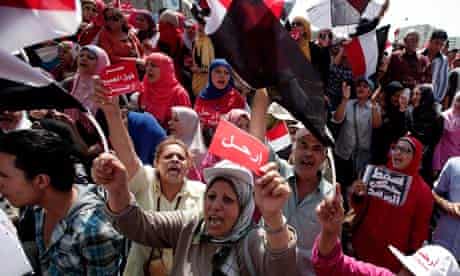 Egyptians protest against President Morsi protests in Cairo.