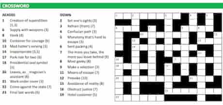 The grid from Crosswords.