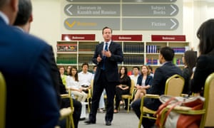 David Cameron addresses students during a PM Direct event at Nazarbayev University on July 1, 2013 in Astana.