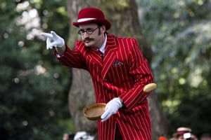 Chap Olympiad: A competitor participates in 'Bread Basketball' event