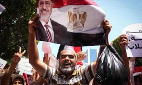 Morsi supporter in Tunis