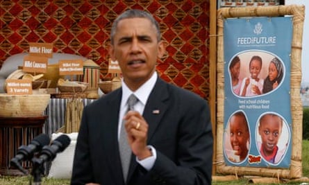 Barack Obama discusses food security during a tour of Dakar, Senegal