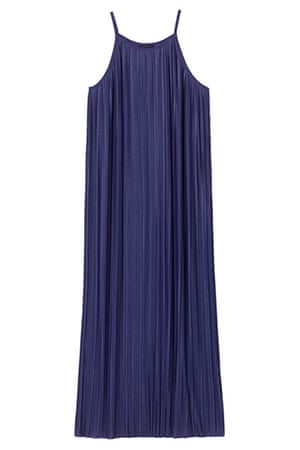 The best summer dresses: Navy pleated maxi dress by Monki