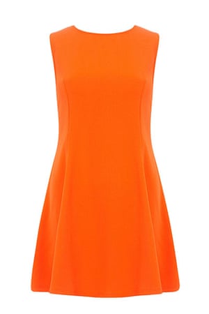 The best summer dresses: Orange skater dress by Dorothy Perkins