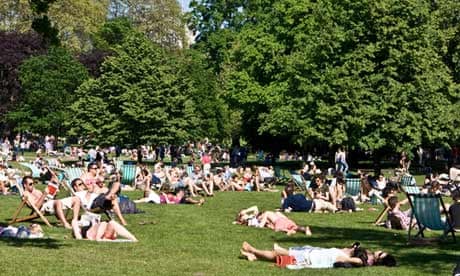 Sunbathing St James Park