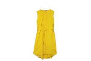 Summer dresses: Summer dresses: Mustard yellow sleeveless belted dress by Cos