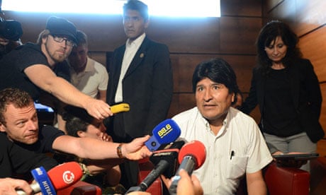 Bolivian president, Evo Morales, at Vienna airport