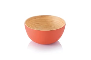 Park Picnic--red laquerware bamboo bowl