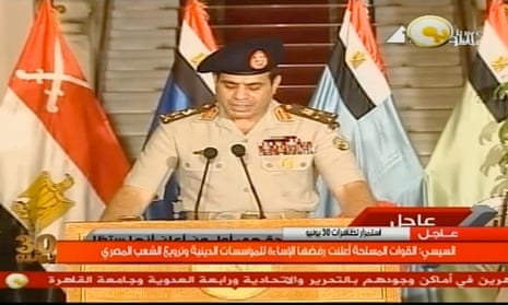 General Abdel Fattah al-Sisi in a screen grab from OnTV.