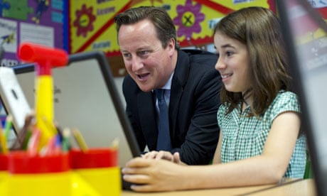David Cameron visits school