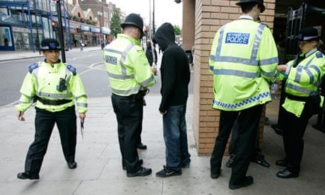 Police perform a stop and search
