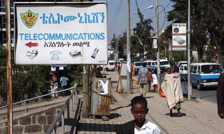 A telecommunications station in Addis Ababa, Ethiopia