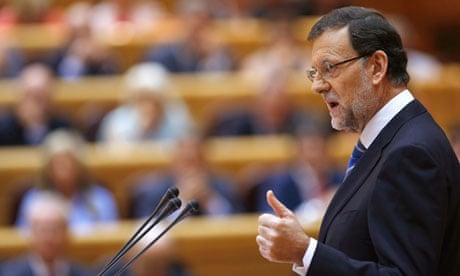 Mariano Rajoy addresses Spanish lawmakers at Madrid's senate about the funding scandal