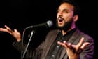 Comic Nish Kumar live on stage at the Edinburgh Festival Fringe