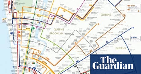 Going Round In Circles The New York Subway Map Redesigned Us News The Guardian New York Underground Map
