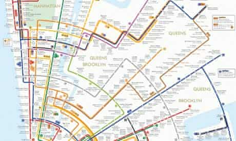 Going Round In Circles The New York Subway Map Redesigned Us News The Guardian