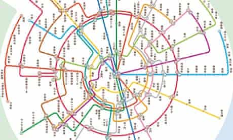Tokyo transport map. Design by Dr Max Roberts