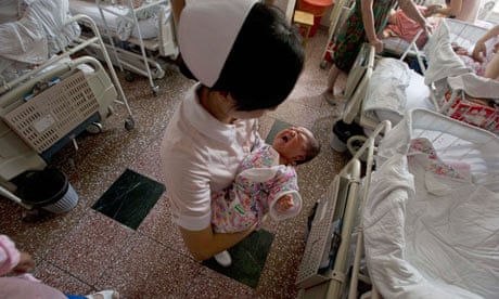 A baby born in a Beijing hospital