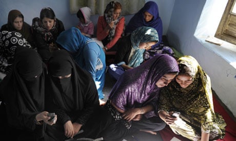 Afghan women in a classroom in Kabul