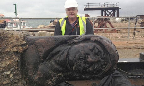 Poole wreck rudder reclaimed from sea
