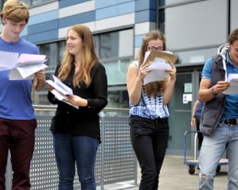 Students open their GCSE results at St Mary Redcliffe and Temple in Bristol.
