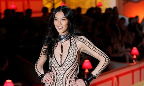 Liu Wen on the catwalk for Victoria's Secret.