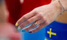 Sweden's Emma Green-Tregaro at World Athletics Championships, Moscow