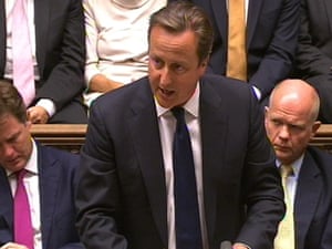 Prime Minister David Cameron speaks during a debate on Syria in the House of Commons, central London.