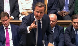 David Cameron speaking in the House of Commons debate on Syria.