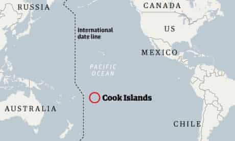 Map of the Cook Islands