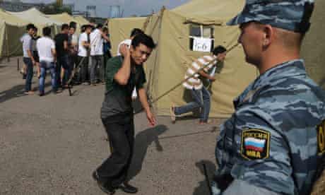 Immigration detention camp in Moscow