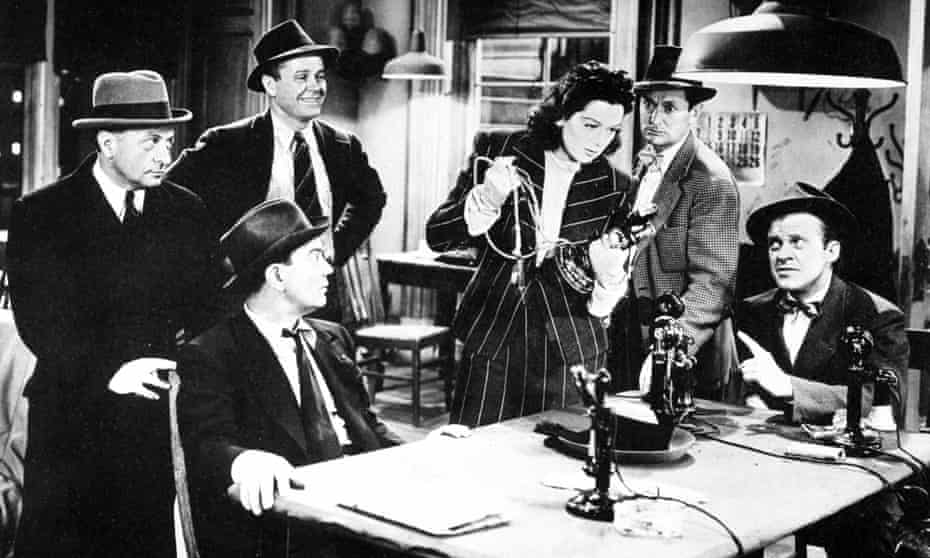 Still from the film His Girl Friday directed by Howard Hawks and starring Rosalind Russell.