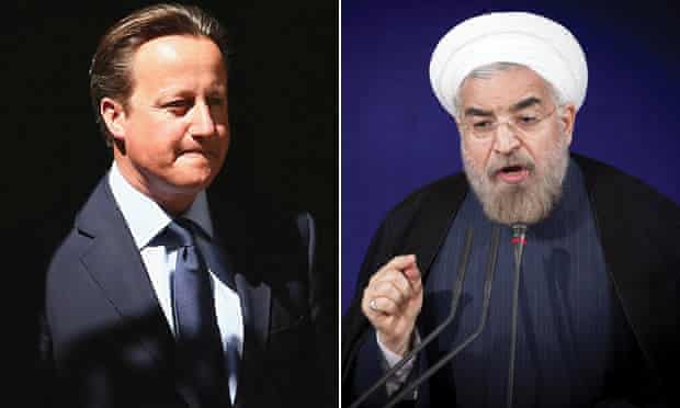 David Cameron and Hassan Rouhani