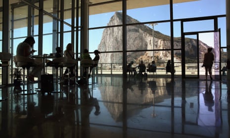 Passengers wait to board a flight at Gibraltar International Airport. Tensions between the British and Spanish governments have been raised on issues surrounding the sovereignty of Gibraltar.