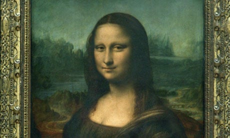 The Mona Lisa in the Louvre museum, Paris, painted by Leonardo da Vinci