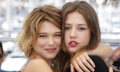 Lea Seydoux and Adele Exarchopoulos, lead actors in the movie Blue is the Warmest Colour.