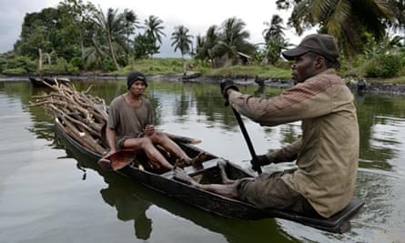 Niger delta oil spill: collecting wood