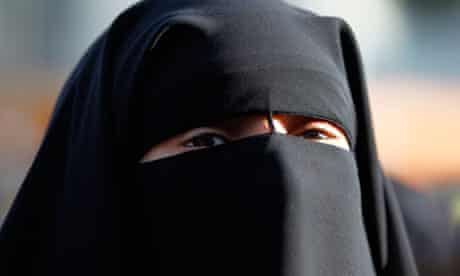 Woman wearing veil