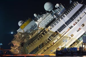 Concordia refloats: The wreck of the Costa Concordia cruise ship begins to emerge from water