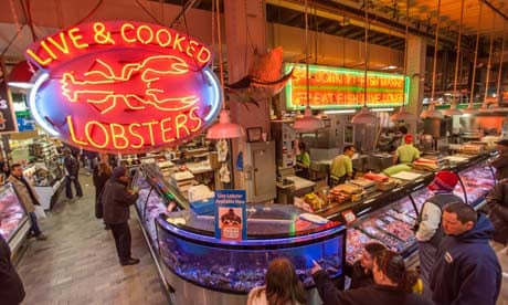 Lobsters for sale, Reading Terminal Market in Philadelphia 