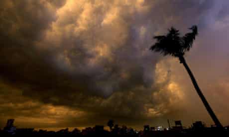 Rain clouds over Calcutta