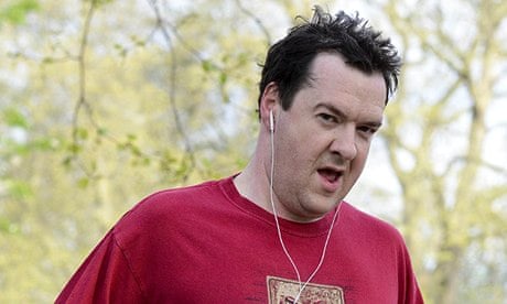 George Osborne jogging