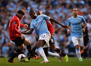 manchester man utd derby sep nastasic webb referee matija howard match shows yellow card