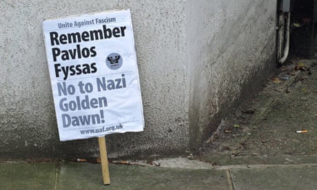 Anti-fascist protest at Greek embassy after murder of Hip-Hop artist